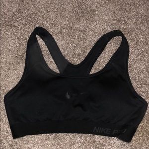 Black Nike sports bra